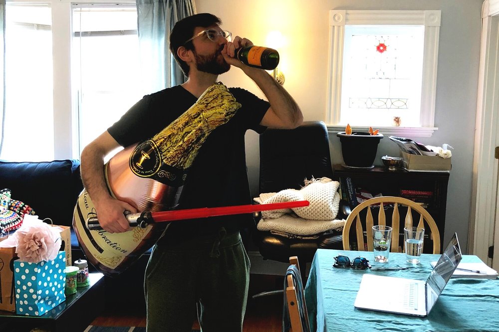 Lab celebration: Phil's Ph.D.